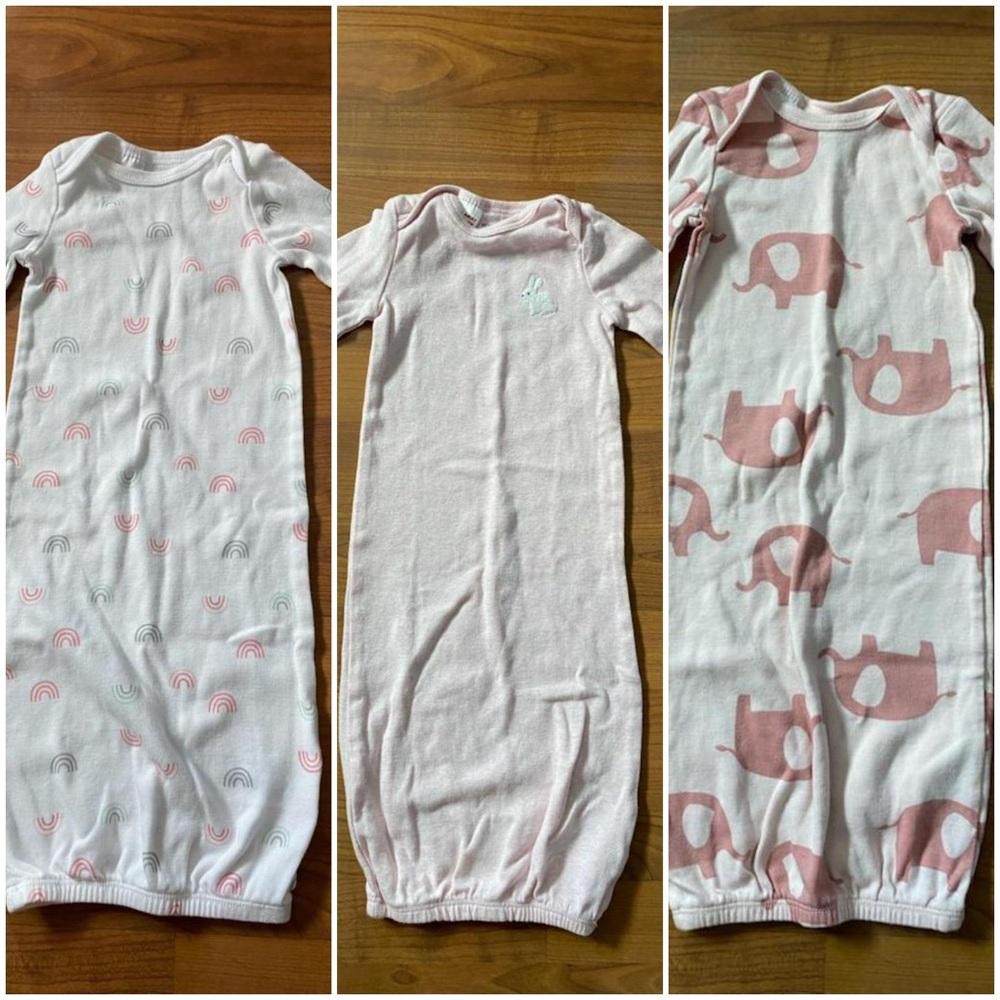 NWOT - Baby Girl sleeper gowns